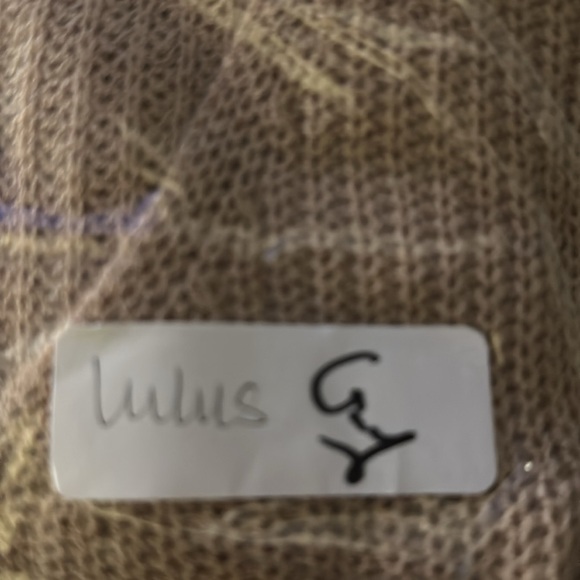 Lulus Woman Brown oversized knit sweater M acrylic bohemian shabby chic casual - Picture 14 of 14